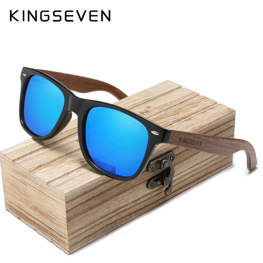 KINGSEVEN Brand 2022 Fashion Handmade Natural Wooden Sunglasses