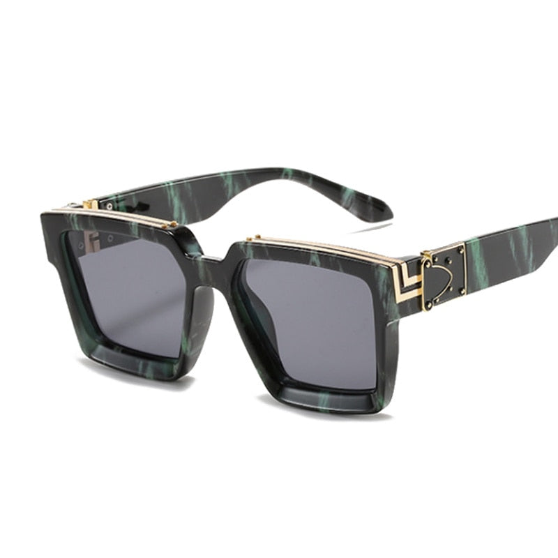 Luxury Square Sunglasses Designer Mirror Travel Sun Glasses
