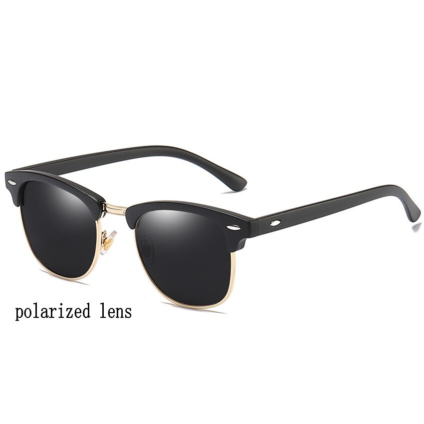 Polarized Sunglasses Semi Rimless Retro