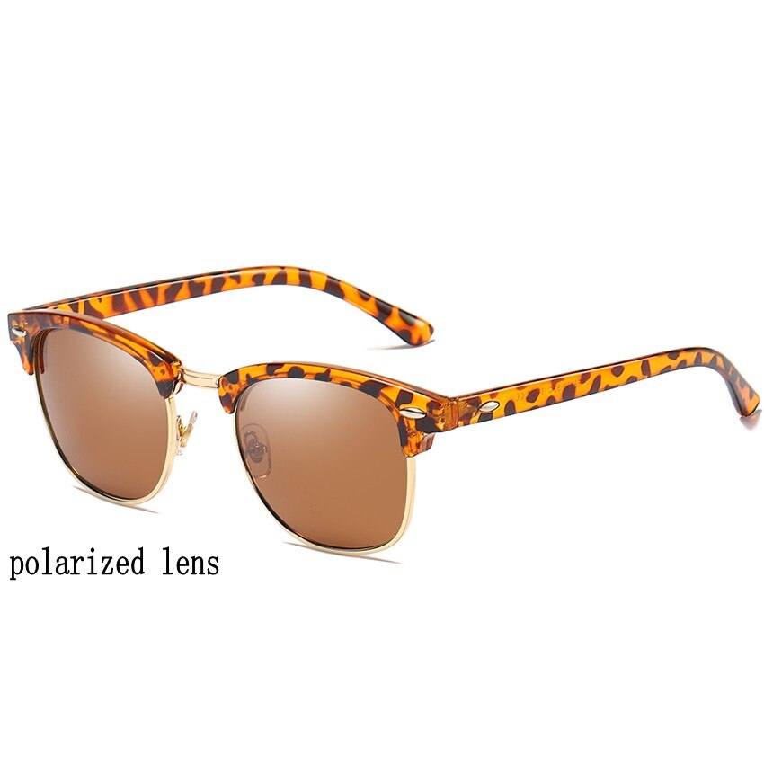 Polarized Sunglasses Semi Rimless Retro