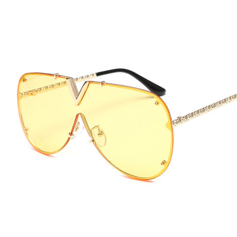 New Fashion Pilot Sunglasses Oversized Metal Luxury Sun Glasses