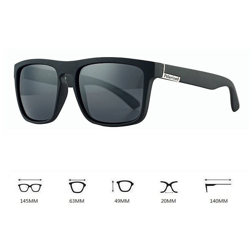 Luxury Square Framed Polarized Sunglasses