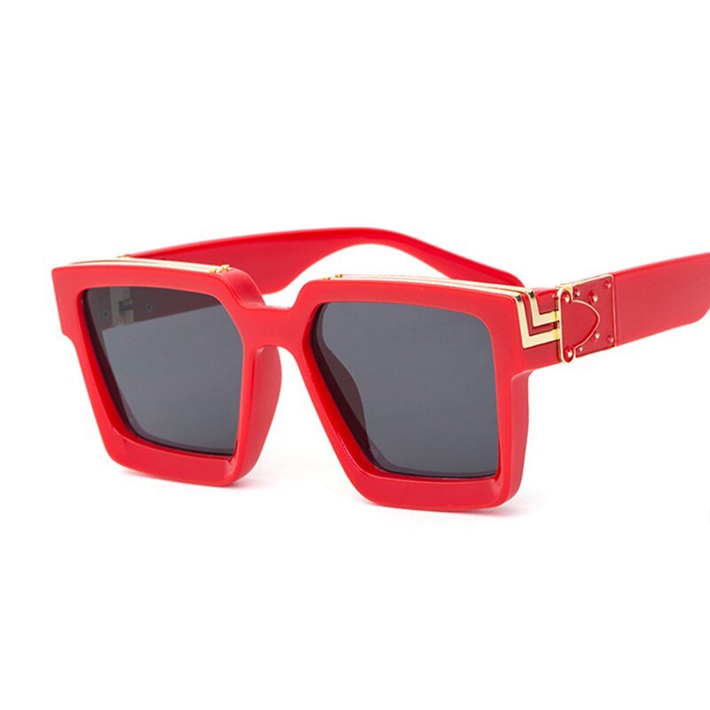 Luxury Square Sunglasses Designer Mirror Travel Sun Glasses