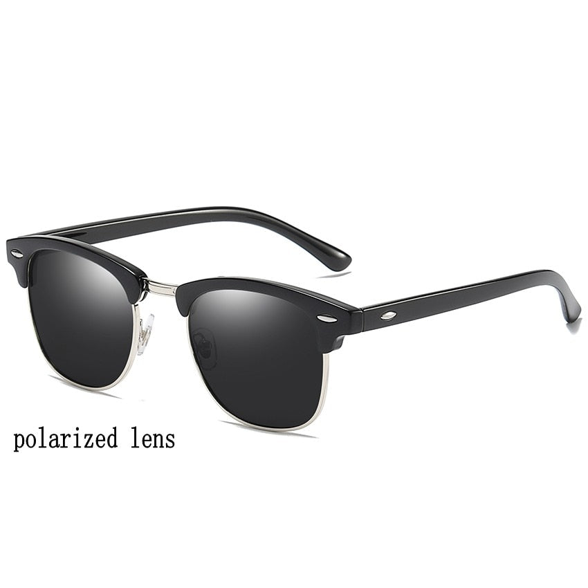 Polarized Sunglasses Semi Rimless Retro