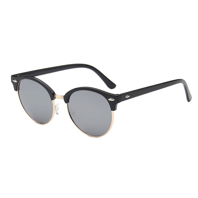 Round Retro Half Frame Summer Style Sun Glasses