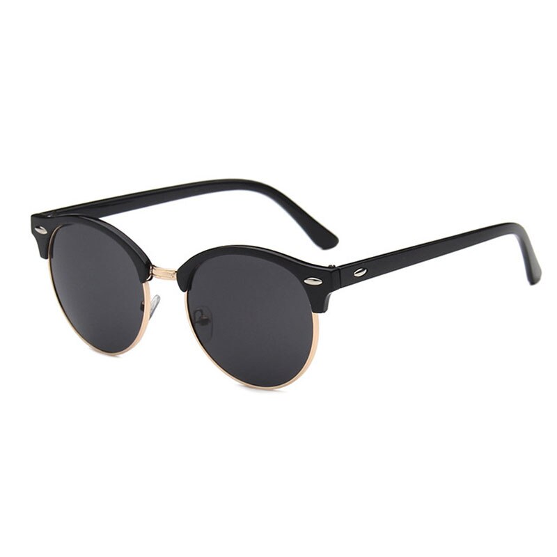 Round Retro Half Frame Summer Style Sun Glasses