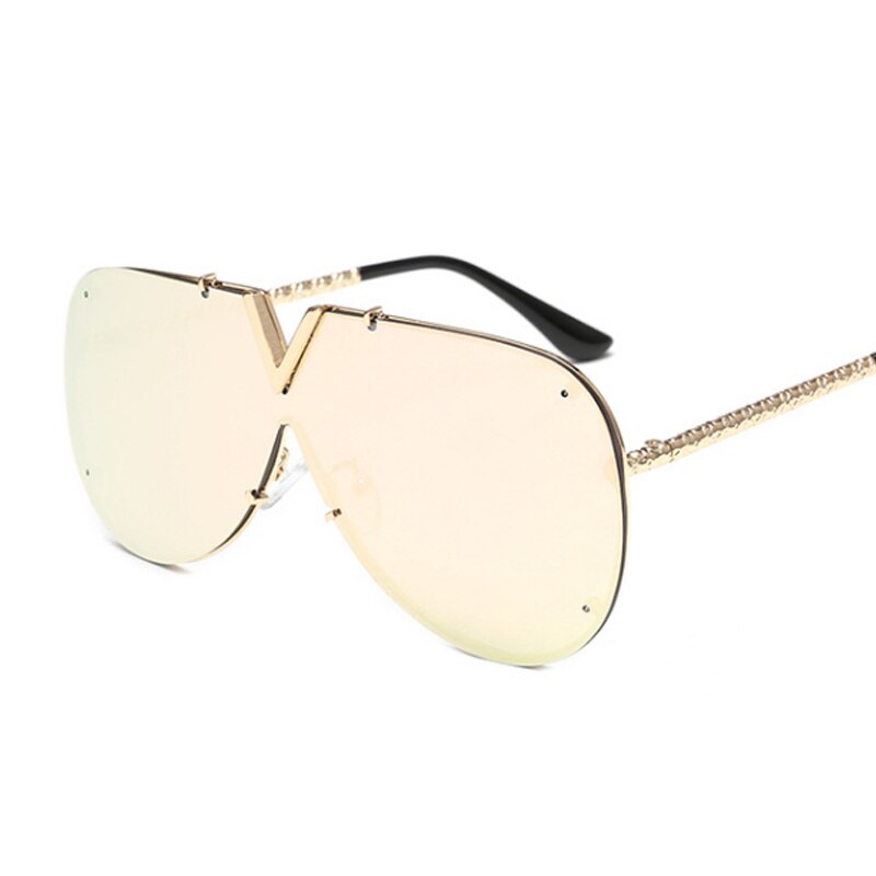 New Fashion Pilot Sunglasses Oversized Metal Luxury Sun Glasses