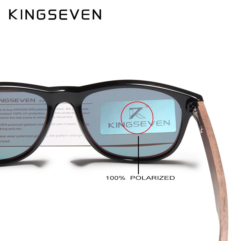 KINGSEVEN Brand 2022 Fashion Handmade Natural Wooden Sunglasses