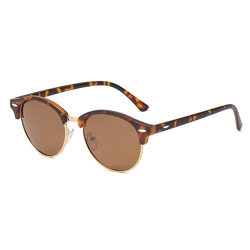Round Retro Half Frame Summer Style Sun Glasses