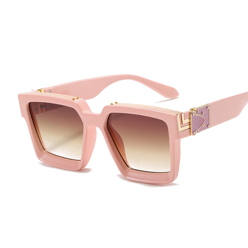 Luxury Square Sunglasses Designer Mirror Travel Sun Glasses
