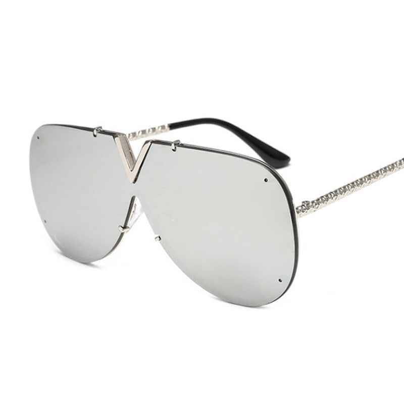New Fashion Pilot Sunglasses Oversized Metal Luxury Sun Glasses