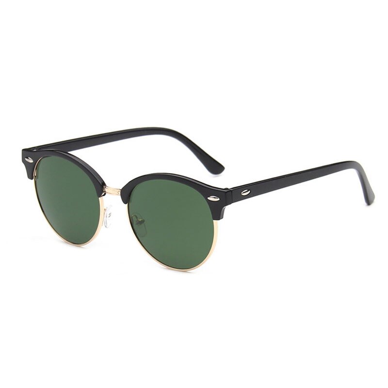 Round Retro Half Frame Summer Style Sun Glasses