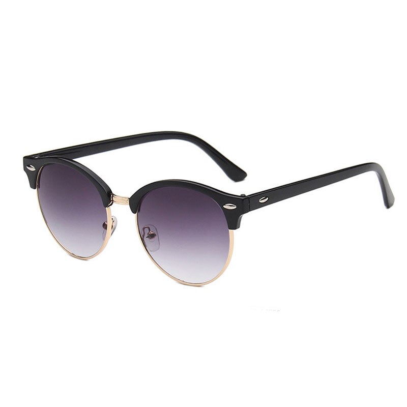 Round Retro Half Frame Summer Style Sun Glasses