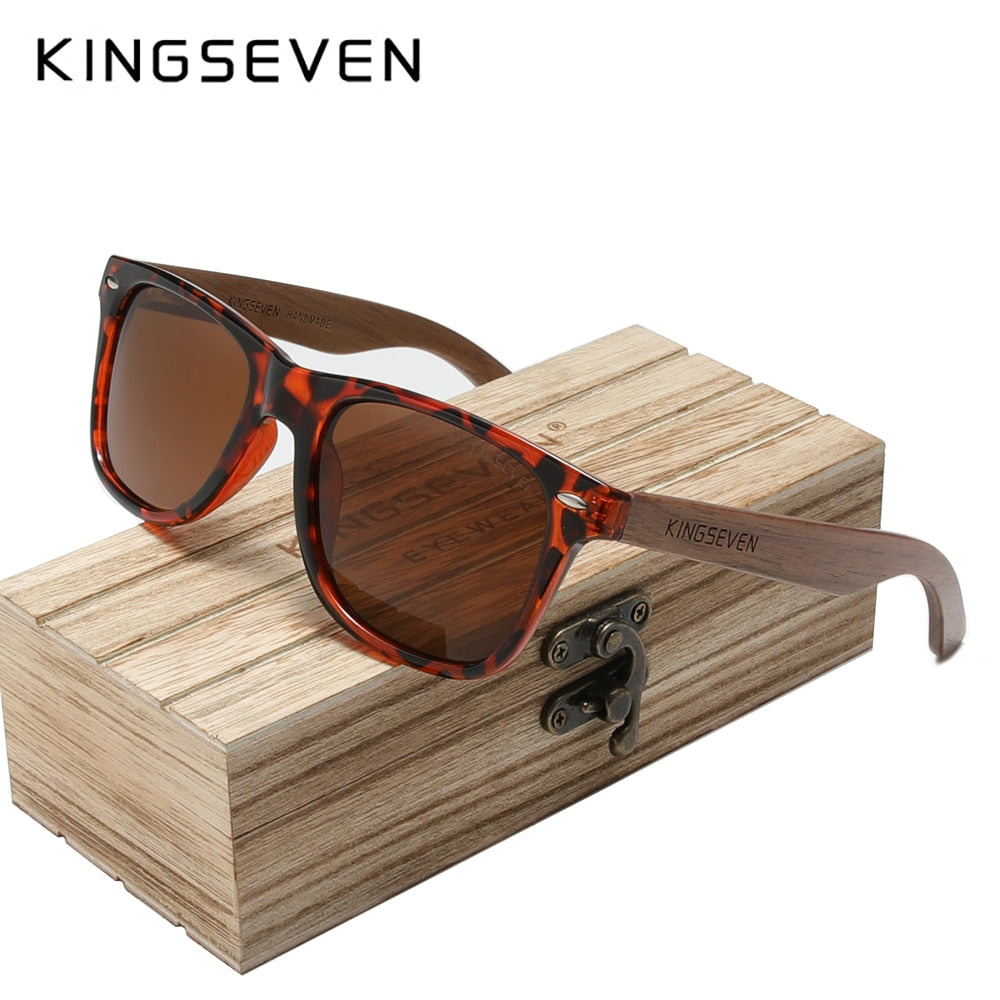 KINGSEVEN Brand 2022 Fashion Handmade Natural Wooden Sunglasses