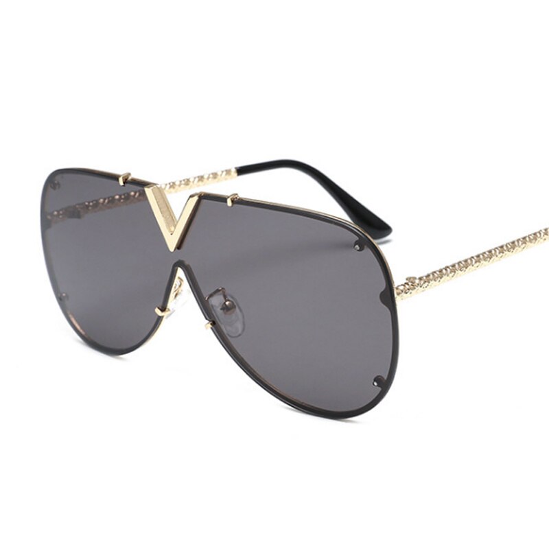 New Fashion Pilot Sunglasses Oversized Metal Luxury Sun Glasses