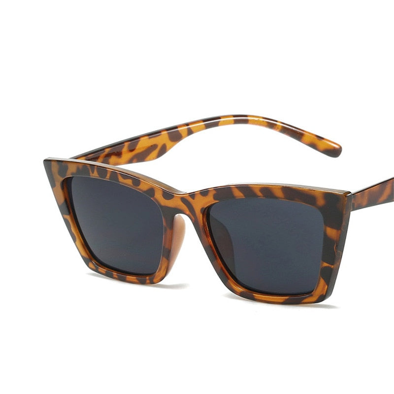 Vintage Cat Eye Sunglasses Square Small Frame