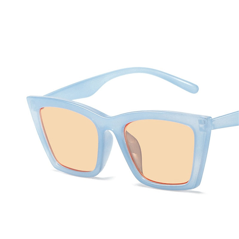 Vintage Cat Eye Sunglasses Square Small Frame