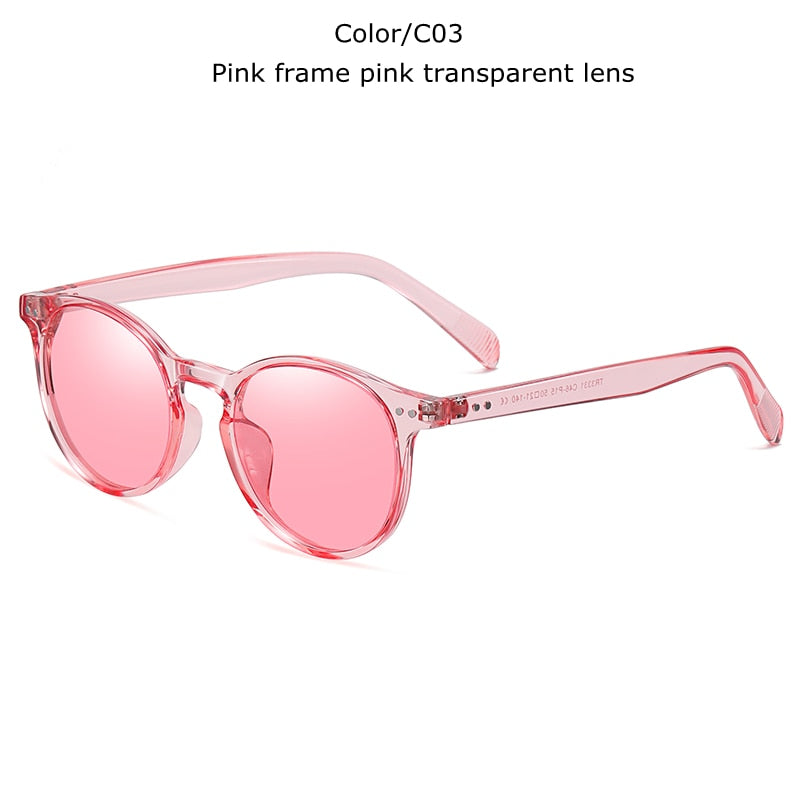 Driving Round Pink Shades Retro