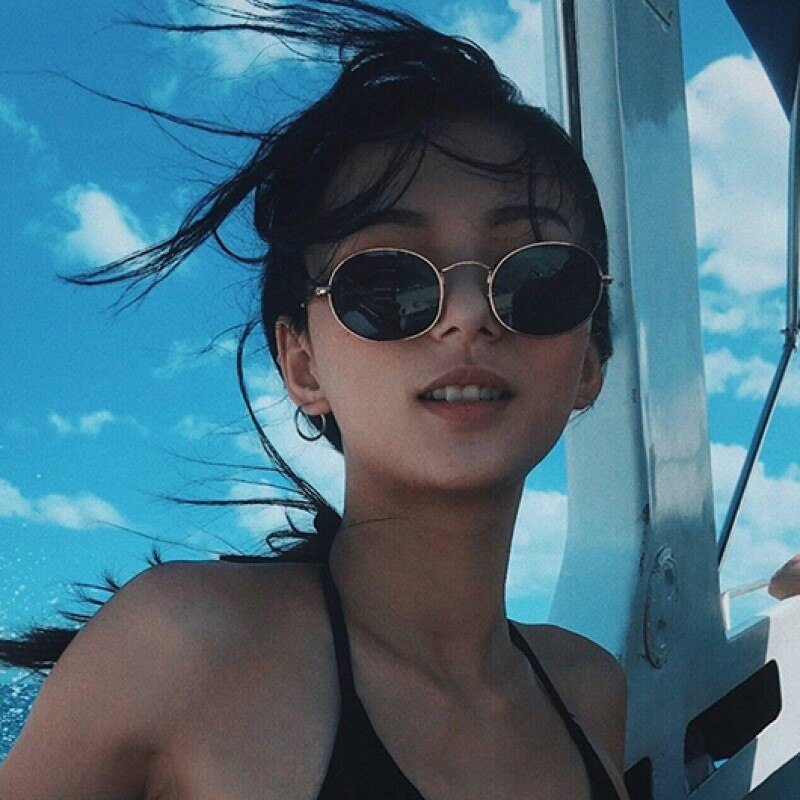 Retro Oval Designer Vintage Sun Glasses