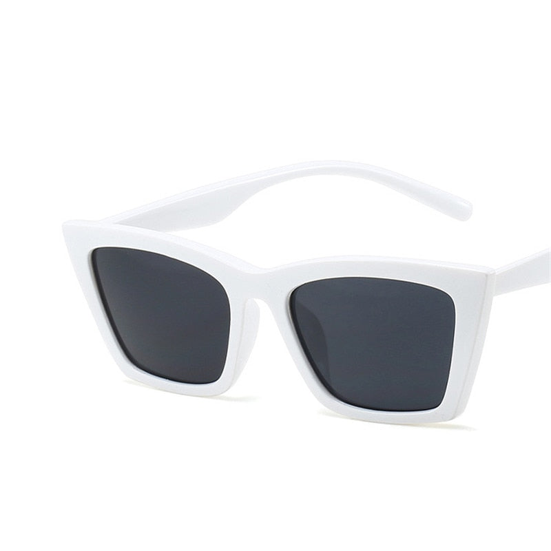 Vintage Cat Eye Sunglasses Square Small Frame