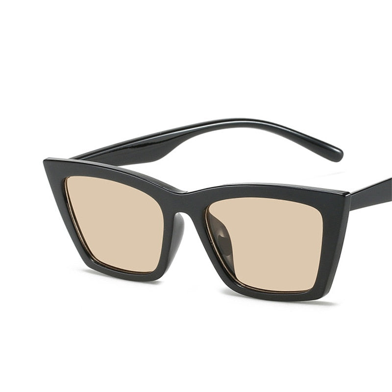Vintage Cat Eye Sunglasses Square Small Frame