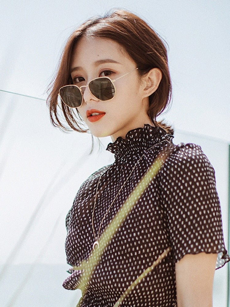 Vintage Metal Designer Sun Glasses