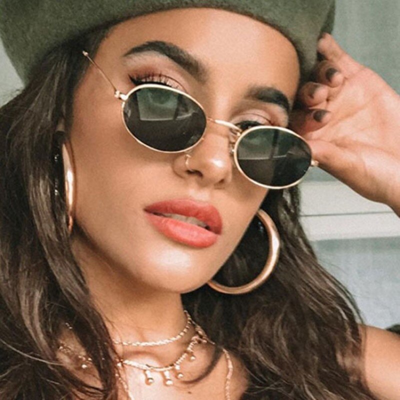 Retro Oval Designer Vintage Sun Glasses
