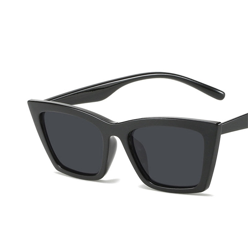 Vintage Cat Eye Sunglasses Square Small Frame