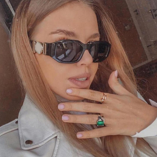 Oval Sunglasses Vintage Fashion Gradient