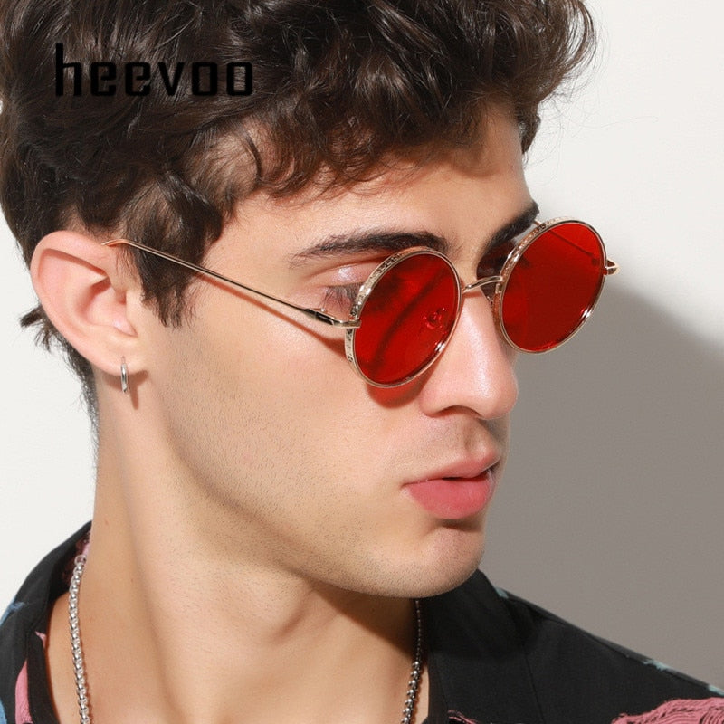 Fashion Retro Sunglasses Metal Round Vintage Glasses