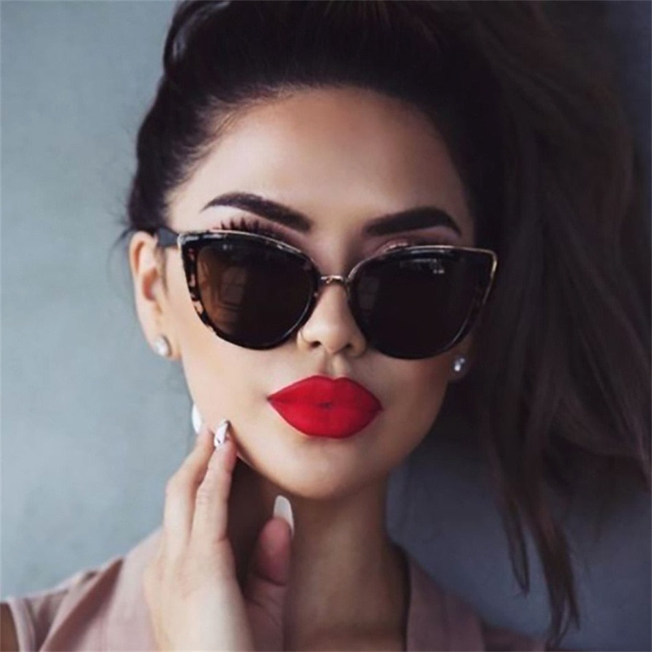 Retro Cateye Sunglasses Vintage Gradient Glasses