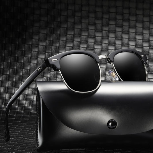 Polarized Sunglasses Semi Rimless Retro