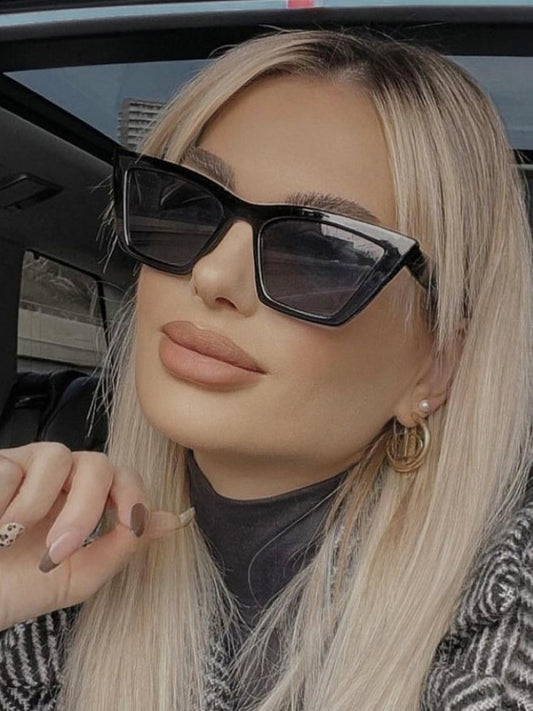 Vintage Cat Eye Sunglasses Square Small Frame